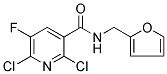 2,6-DICHLORO-5-FLUORO-N-(2-FURYLMETHYL)NICOTINAMIDE Struktur