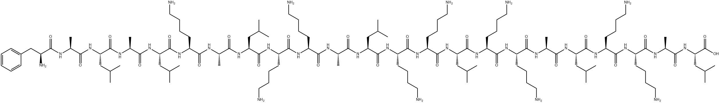 H-PHE-ALA-LEU-ALA-LEU-LYS-ALA-LEU-LYS-LYS-ALA-LEU-LYS-LYS-LEU-LYS-LYS-ALA-LEU-LYS-LYS-ALA-LEU-OH Struktur