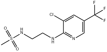 N-(2-([3-CHLORO-5-(TRIFLUOROMETHYL)-2-PYRIDINYL]AMINO)ETHYL)METHANESULFONAMIDE Struktur