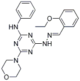 (E)-4-(2-(2-ETHOXYBENZYLIDENE)HYDRAZINYL)-6-MORPHOLINO-N-PHENYL-1,3,5-TRIAZIN-2-AMINE Struktur