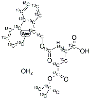 FMOC-GLU(OTBU)-OH H2O [U-13C-15N] Struktur