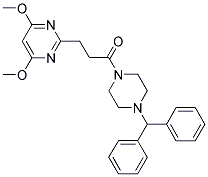 1-[3-(4,6-DIMETHOXYPYRIMIDIN-2-YL)-1-OXOPROPYL]-4-(DIPHENYLMETHYL)PIPERAZINE Struktur