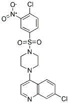 7-CHLORO-4-(4-[(4-CHLORO-3-NITROPHENYL)SULFONYL]PIPERAZINO)QUINOLINE Struktur