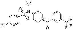 4-[[(4-CHLOROPHENYL)SULPHONYL]CYCLOPROPYLAMINO]-1-[3-(TRIFLUOROMETHYL)BENZOYL]PIPERIDINE