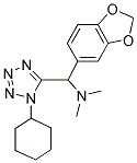 N-[1,3-BENZODIOXOL-5-YL(1-CYCLOHEXYL-1H-TETRAZOL-5-YL)METHYL]-N,N-DIMETHYLAMINE Struktur