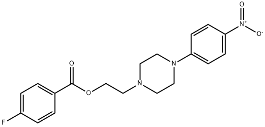 2-[4-(4-NITROPHENYL)PIPERAZINO]ETHYL 4-FLUOROBENZENECARBOXYLATE Struktur