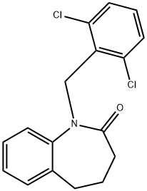 1-(2,6-DICHLOROBENZYL)-1,3,4,5-TETRAHYDRO-2H-1-BENZAZEPIN-2-ONE Struktur