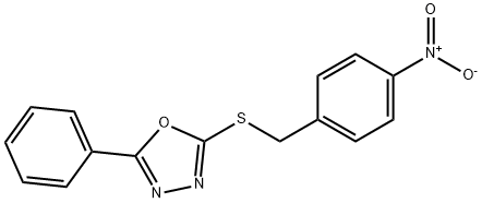 2-[(4-NITROBENZYL)SULFANYL]-5-PHENYL-1,3,4-OXADIAZOLE Struktur