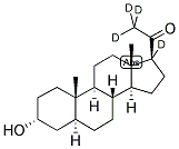 5ALPHA-PREGNAN-3ALPHA-OL-20-ONE (17,21,21,21-D4) Struktur