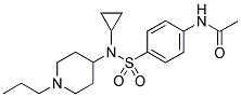 N-[4-((CYCLOPROPYL(1-PROPYLPIPERIDIN-4-YL)AMINO)SULPHONYL)PHENYL]ACETAMIDE Struktur