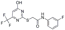 N-(3-FLUOROPHENYL)-2-{[4-HYDROXY-6-(TRIFLUOROMETHYL)PYRIMIDIN-2-YL]THIO}ACETAMIDE Struktur