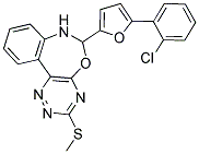 6-[5-(2-CHLOROPHENYL)-2-FURYL]-3-(METHYLTHIO)-6,7-DIHYDRO[1,2,4]TRIAZINO[5,6-D][3,1]BENZOXAZEPINE Struktur