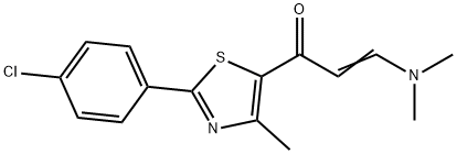 (E)-1-[2-(4-CHLOROPHENYL)-4-METHYL-1,3-THIAZOL-5-YL]-3-(DIMETHYLAMINO)-2-PROPEN-1-ONE Struktur