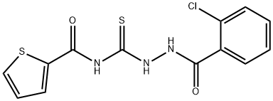N-((((2-CHLOROPHENYL)CARBONYLAMINO)AMINO)THIOXOMETHYL)-2-THIENYLFORMAMIDE Structure