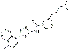 3-(ISOPENTYLOXY)-N-(4-(4-METHYLNAPHTHALEN-1-YL)THIAZOL-2-YL)BENZAMIDE Struktur