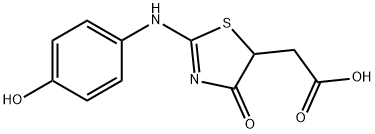 [2-(4-HYDROXY-PHENYLIMINO)-4-OXO-THIAZOLIDIN-5-YL]-ACETIC ACID Struktur