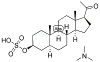 5-ALPHA-PREGNAN-3-BETA-OL-20-ONE SULPHATE TRIMETHYL AMMONIUM SALT Struktur