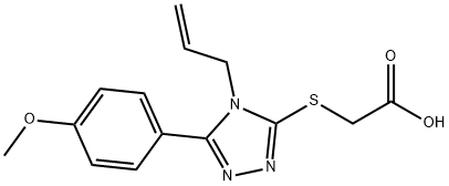 [4-ALLYL-5-(4-METHOXY-PHENYL)-4H-[1,2,4]TRIAZOL-3-YLSULFANYL]-ACETIC ACID, 18204-62-1, 結(jié)構(gòu)式