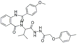 2-(4-METHOXYBENZAMIDO)-N-(3-METHYL-1-OXO-1-(2-(2-(P-TOLYLOXY)ACETYL)HYDRAZINYL)BUTAN-2-YL)BENZAMIDE Struktur