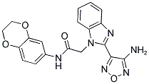 2-[2-(4-AMINO-1,2,5-OXADIAZOL-3-YL)-1H-BENZIMIDAZOL-1-YL]-N-2,3-DIHYDRO-1,4-BENZODIOXIN-6-YLACETAMIDE Struktur