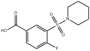 4-FLUORO-3-(PIPERIDINE-1-SULFONYL)-BENZOIC ACID Struktur