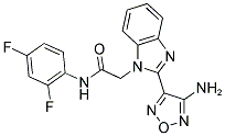 2-[2-(4-AMINO-1,2,5-OXADIAZOL-3-YL)-1H-BENZIMIDAZOL-1-YL]-N-(2,4-DIFLUOROPHENYL)ACETAMIDE Struktur