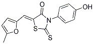 (5Z)-3-(4-HYDROXYPHENYL)-5-[(5-METHYL-2-FURYL)METHYLENE]-2-THIOXO-1,3-THIAZOLIDIN-4-ONE Struktur