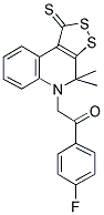 2-(4,4-DIMETHYL-1-THIOXO-1,4-DIHYDRO-5H-[1,2]DITHIOLO[3,4-C]QUINOLIN-5-YL)-1-(4-FLUOROPHENYL)ETHANONE Struktur