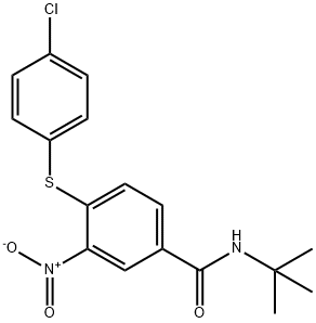 N-(TERT-BUTYL)-4-[(4-CHLOROPHENYL)SULFANYL]-3-NITROBENZENECARBOXAMIDE Struktur