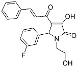 5-(3-FLUOROPHENYL)-3-HYDROXY-1-(2-HYDROXYETHYL)-4-[(2E)-3-PHENYLPROP-2-ENOYL]-1,5-DIHYDRO-2H-PYRROL-2-ONE Struktur