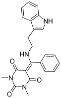 5-((2-(1H-INDOL-3-YL)ETHYLAMINO)(PHENYL)METHYLENE)-1,3-DIMETHYLPYRIMIDINE-2,4,6(1H,3H,5H)-TRIONE Struktur