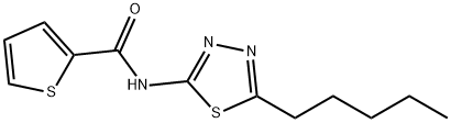 N-(5-PENTYL-1,3,4-THIADIAZOL-2-YL)THIOPHENE-2-CARBOXAMIDE Struktur