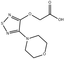 (4-MORPHOLIN-4-YL-[1,2,5]THIADIAZOL-3-YLOXY)-ACETIC ACID Struktur