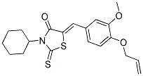 (5Z)-5-[4-(ALLYLOXY)-3-METHOXYBENZYLIDENE]-3-CYCLOHEXYL-2-THIOXO-1,3-THIAZOLIDIN-4-ONE Struktur