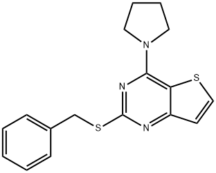 2-(BENZYLSULFANYL)-4-(1-PYRROLIDINYL)THIENO[3,2-D]PYRIMIDINE Struktur