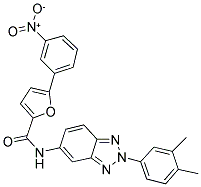 N-(2-(3,4-DIMETHYLPHENYL)-2H-BENZO[D][1,2,3]TRIAZOL-5-YL)-5-(3-NITROPHENYL)FURAN-2-CARBOXAMIDE Struktur