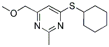 4-(CYCLOHEXYLSULFANYL)-6-(METHOXYMETHYL)-2-METHYLPYRIMIDINE Struktur