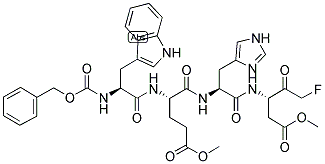 Z-TRP-GLU(OME)-HIS-ASP(OME)-FLUOROMETHYLKETONE Struktur