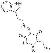 (5E)-1-ALLYL-5-({[2-(1H-INDOL-3-YL)ETHYL]AMINO}METHYLENE)-2-THIOXODIHYDROPYRIMIDINE-4,6(1H,5H)-DIONE