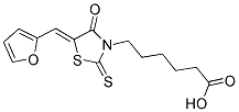 6-(5-FURAN-2-YLMETHYLENE-4-OXO-2-THIOXO-THIAZOLIDIN-3-YL)-HEXANOIC ACID Struktur