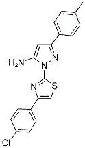 1-[4-(4-CHLOROPHENYL)-1,3-THIAZOL-2-YL]-3-(4-METHYLPHENYL)-1H-PYRAZOL-5-AMINE Struktur