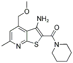 4-(METHOXYMETHYL)-6-METHYL-2-(PIPERIDIN-1-YLCARBONYL)THIENO[2,3-B]PYRIDIN-3-AMINE Struktur