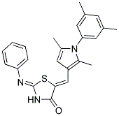 (2Z,5Z)-5-((1-(3,5-DIMETHYLPHENYL)-2,5-DIMETHYL-1H-PYRROL-3-YL)METHYLENE)-2-(PHENYLIMINO)THIAZOLIDIN-4-ONE Struktur