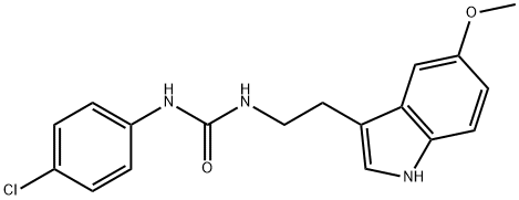 N-(4-CHLOROPHENYL)-N'-[2-(5-METHOXY-1H-INDOL-3-YL)ETHYL]UREA Struktur