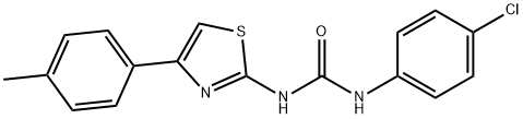 N-(4-CHLOROPHENYL)-N'-[4-(4-METHYLPHENYL)-1,3-THIAZOL-2-YL]UREA Struktur