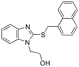 2-(2-[(1-NAPHTHYLMETHYL)THIO]-1H-BENZIMIDAZOL-1-YL)ETHANOL Struktur