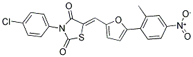 (5Z)-3-(4-CHLOROPHENYL)-5-{[5-(2-METHYL-4-NITROPHENYL)-2-FURYL]METHYLENE}-1,3-THIAZOLIDINE-2,4-DIONE Struktur