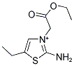 2-AMINO-3-(2-ETHOXY-2-OXOETHYL)-5-ETHYL-1,3-THIAZOL-3-IUM Struktur