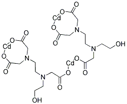 (N-HYDROXYETHYLETHYLENEDINITRILO)TRIACETIC ACID CADMIUM SALT Struktur