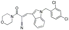 (2E)-3-[1-(2,4-DICHLOROBENZYL)-1H-INDOL-3-YL]-2-(MORPHOLIN-4-YLCARBONYL)ACRYLONITRILE Struktur